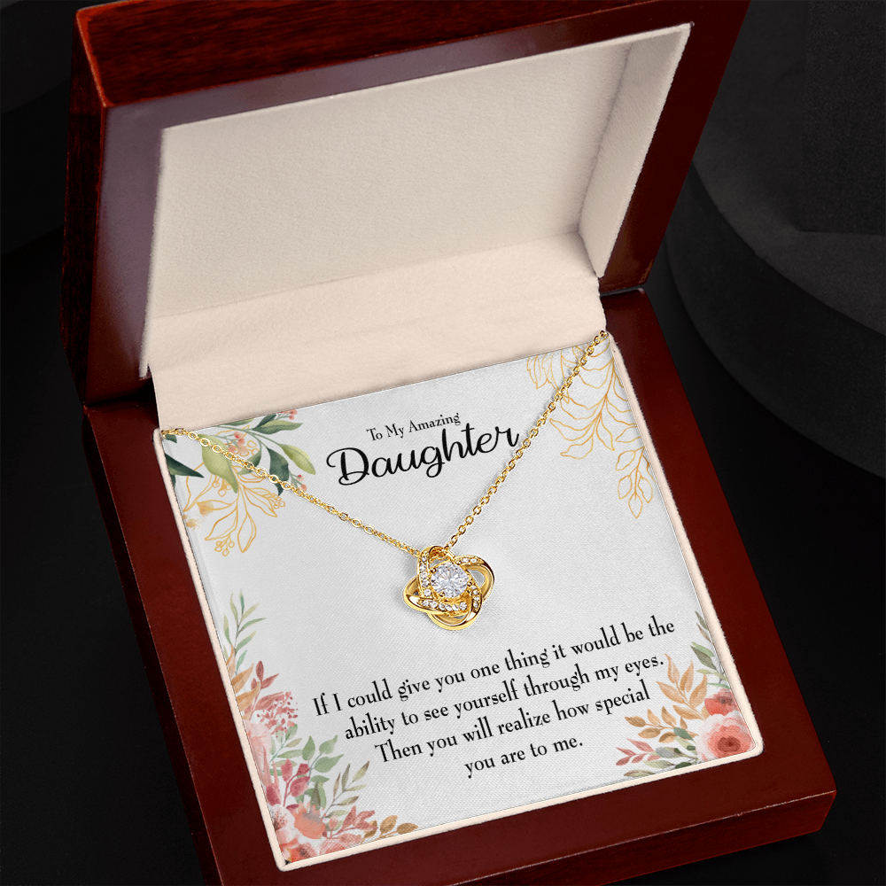 To My Daughter Ability to See Infinity Knot Necklace Message Card-Express Your Love Gifts