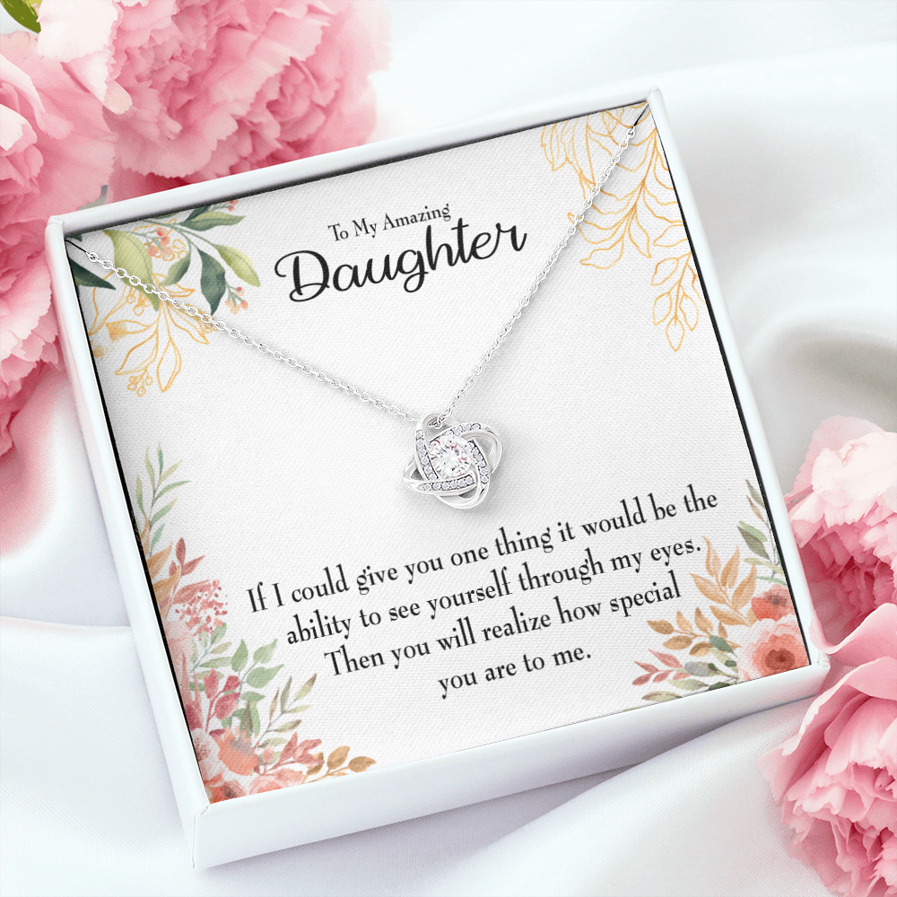 To My Daughter Ability to See Infinity Knot Necklace Message Card-Express Your Love Gifts
