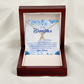 To My Daughter Aim For the Skies From Dad Alluring Ribbon Necklace Message Card-Express Your Love Gifts