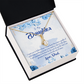 To My Daughter Aim For the Skies From Dad Alluring Ribbon Necklace Message Card-Express Your Love Gifts