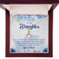 To My Daughter Aim For the Skies From Dad Alluring Ribbon Necklace Message Card-Express Your Love Gifts