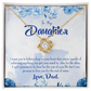 To My Daughter Aim For the Skies From Dad Infinity Knot Necklace Message Card-Express Your Love Gifts
