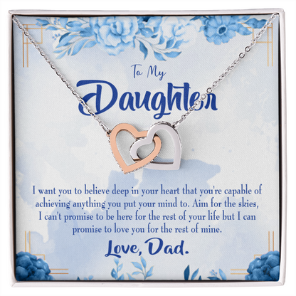 To My Daughter Aim for the Skies From Dad Inseparable Necklace-Express Your Love Gifts