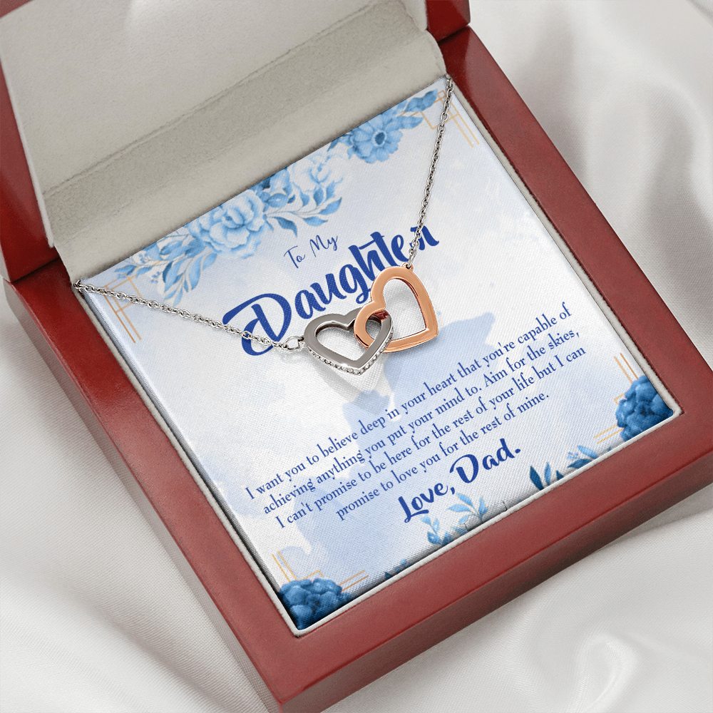 To My Daughter Aim for the Skies From Dad Inseparable Necklace-Express Your Love Gifts