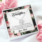To My Daughter Always be Dad's Little Girl Infinity Knot Necklace Message Card-Express Your Love Gifts