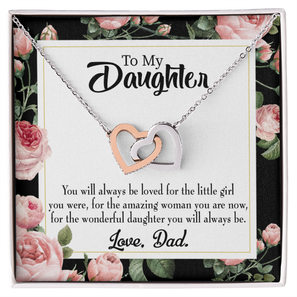 To My Daughter Always be Dad's Little Girl Inseparable Necklace-Express Your Love Gifts