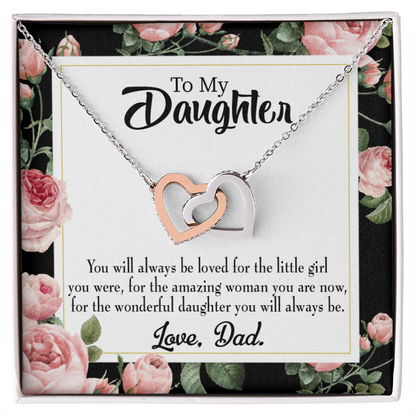 To My Daughter Always be Dad's Little Girl Inseparable Necklace-Express Your Love Gifts