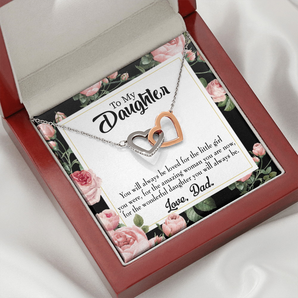 To My Daughter Always be Dad's Little Girl Inseparable Necklace-Express Your Love Gifts