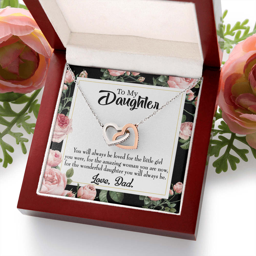 To My Daughter Always be Dad's Little Girl Inseparable Necklace-Express Your Love Gifts