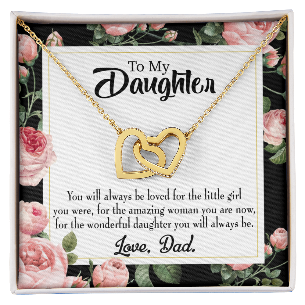 To My Daughter Always be Dad's Little Girl Inseparable Necklace-Express Your Love Gifts