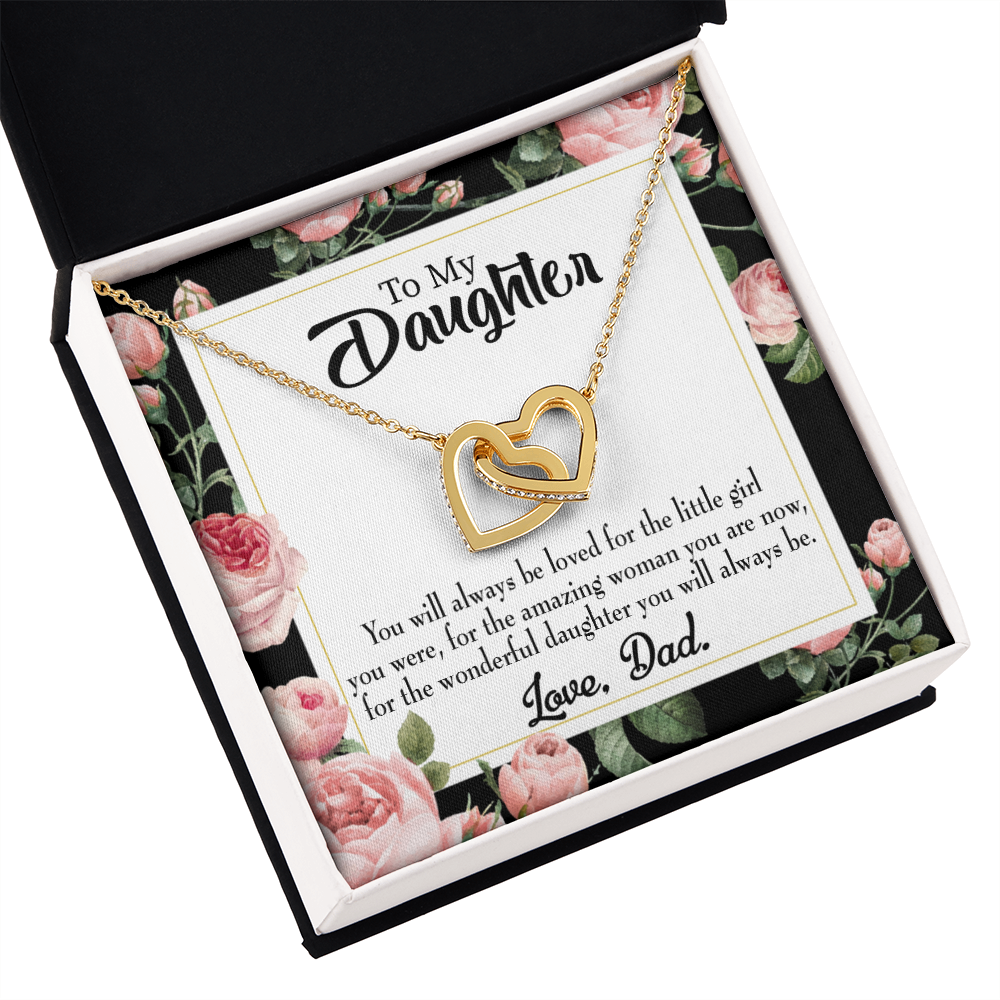 To My Daughter Always be Dad's Little Girl Inseparable Necklace-Express Your Love Gifts