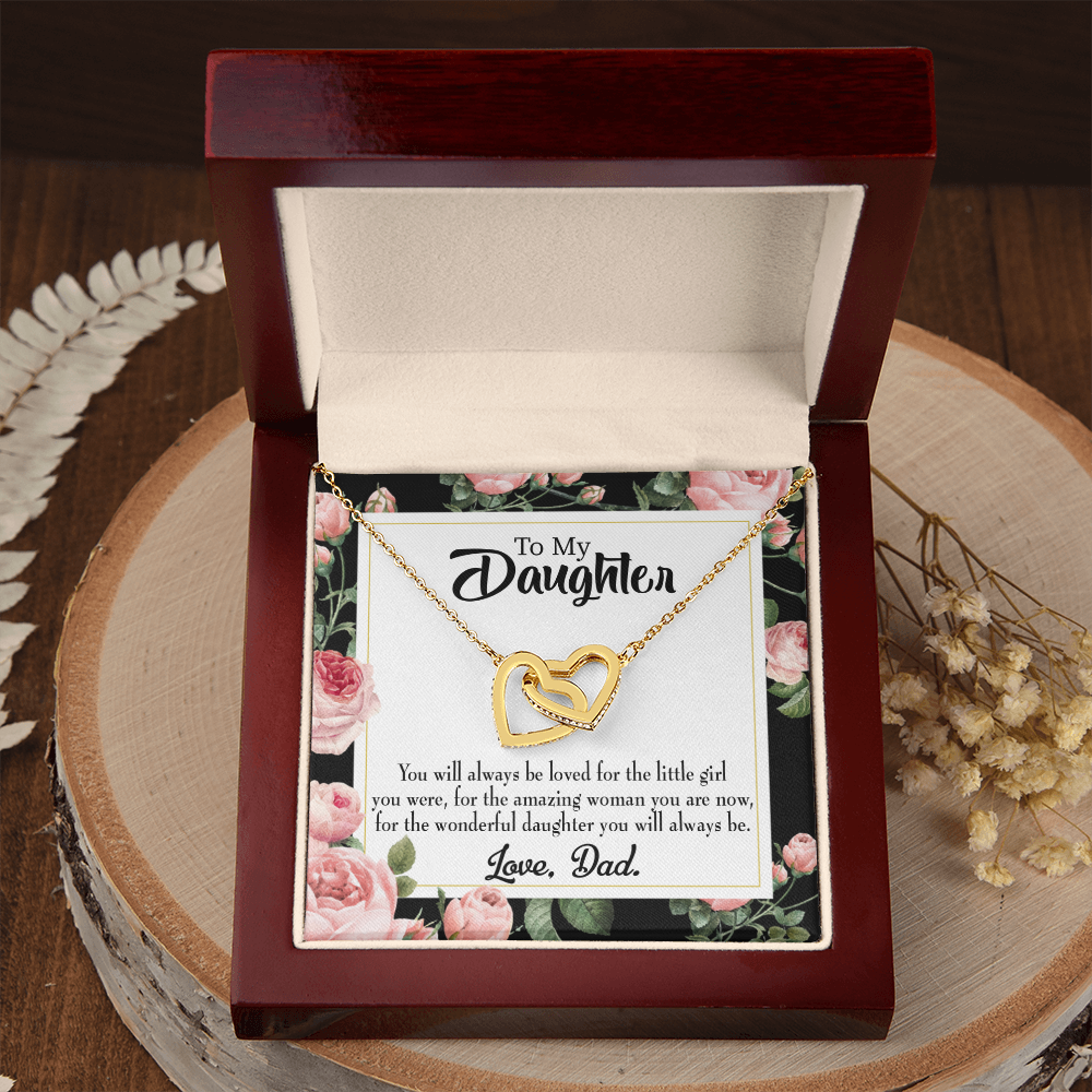 To My Daughter Always be Dad's Little Girl Inseparable Necklace-Express Your Love Gifts