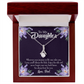 To My Daughter Always be Safe From Dad Alluring Ribbon Necklace Message Card-Express Your Love Gifts