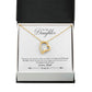 To My Daughter Always Be Safe From Dad Forever Necklace w Message Card-Express Your Love Gifts
