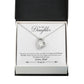 To My Daughter Always Be Safe From Dad Forever Necklace w Message Card-Express Your Love Gifts