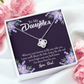 To My Daughter Always be Safe From Dad Infinity Knot Necklace Message Card-Express Your Love Gifts