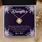 To My Daughter Always be Safe From Dad Infinity Knot Necklace Message Card-Express Your Love Gifts