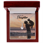 To My Daughter Always Here for You From Dad Alluring Ribbon Necklace Message Card-Express Your Love Gifts