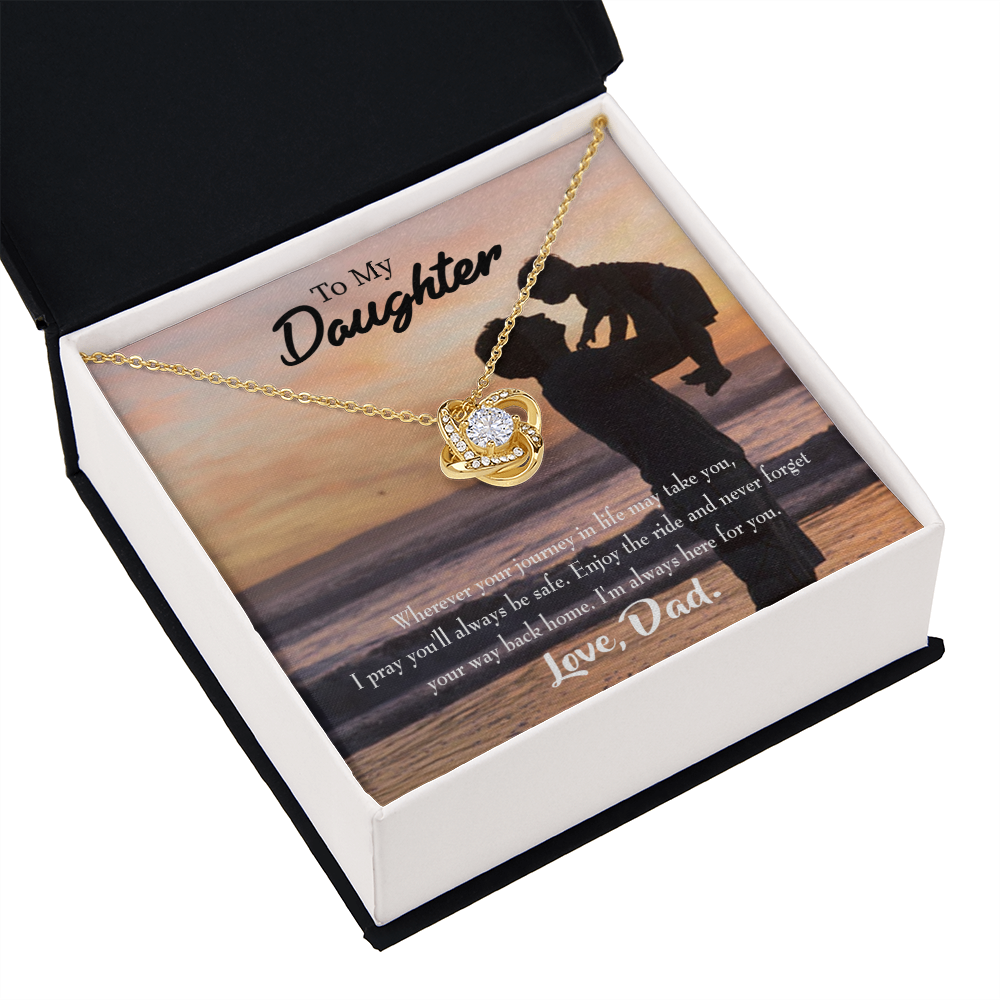 To My Daughter Always Here For You From Dad Infinity Knot Necklace Message Card-Express Your Love Gifts