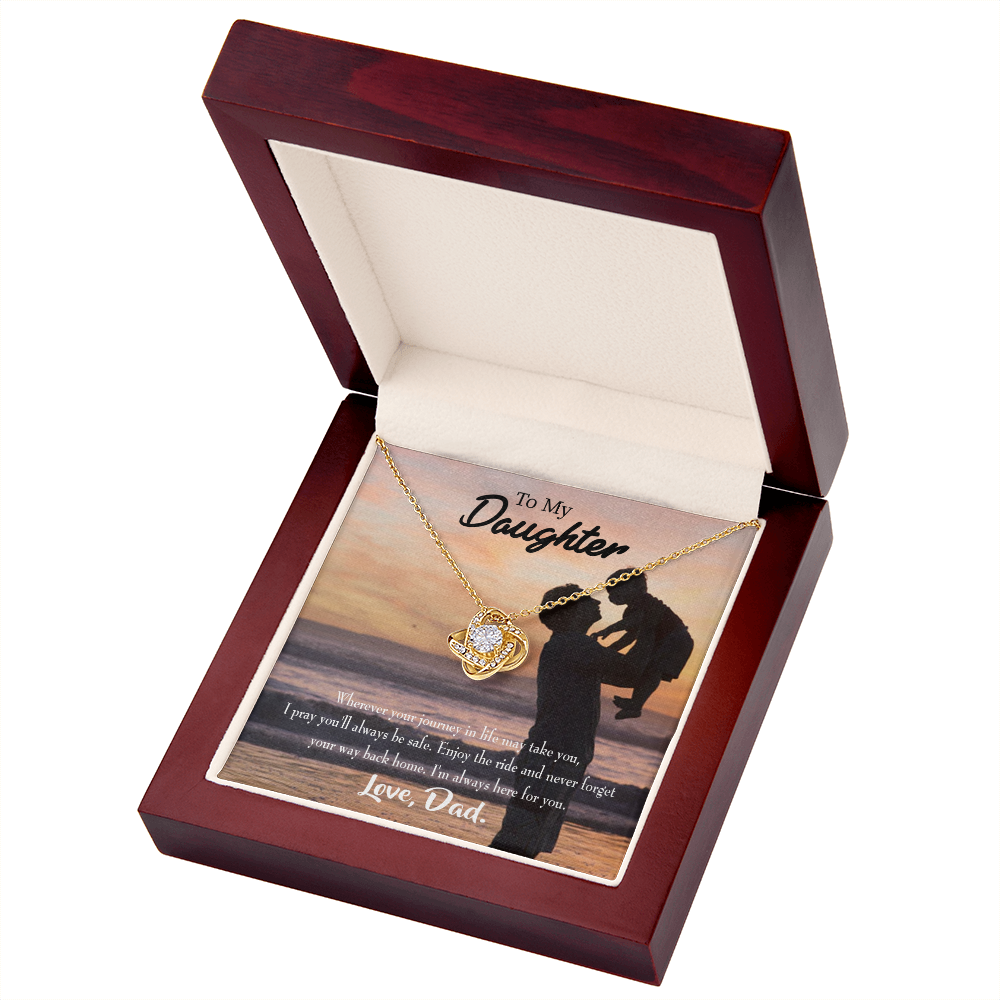 To My Daughter Always Here For You From Dad Infinity Knot Necklace Message Card-Express Your Love Gifts