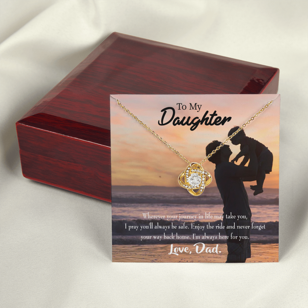 To My Daughter Always Here For You From Dad Infinity Knot Necklace Message Card-Express Your Love Gifts