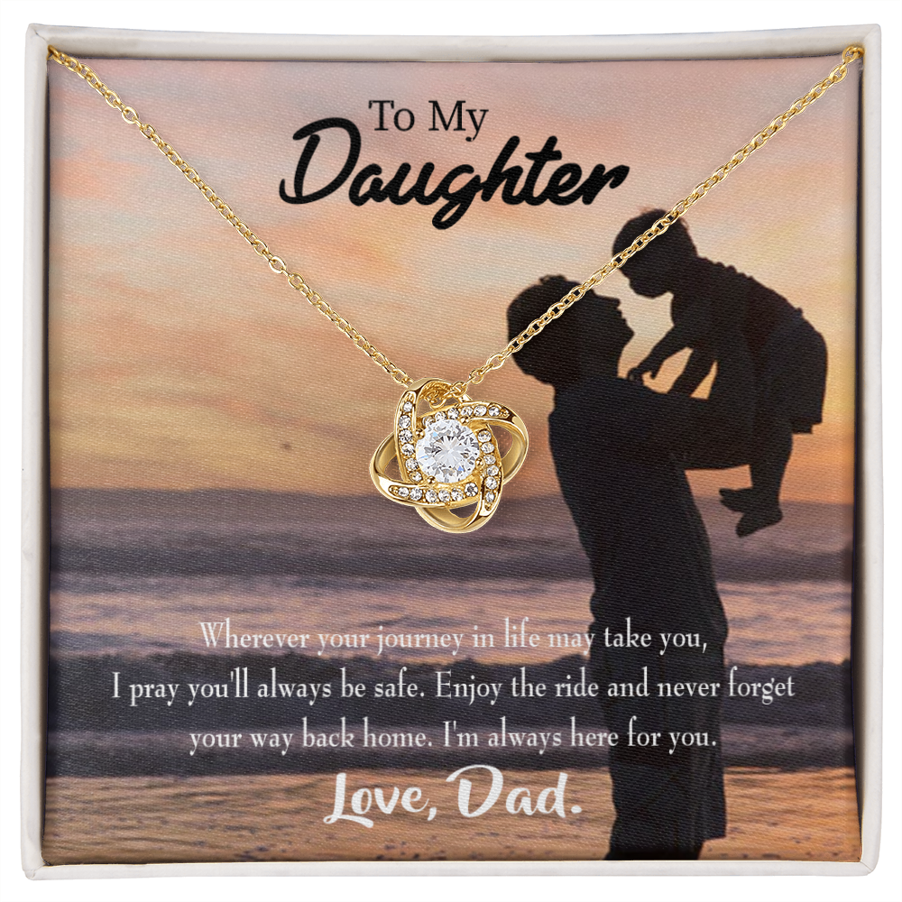 To My Daughter Always Here For You From Dad Infinity Knot Necklace Message Card-Express Your Love Gifts