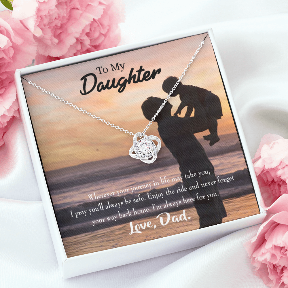 To My Daughter Always Here For You From Dad Infinity Knot Necklace Message Card-Express Your Love Gifts