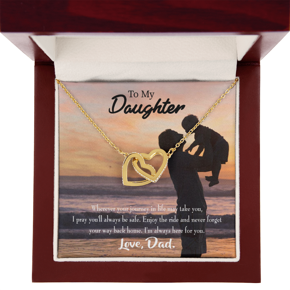 To My Daughter Always Here For You From Dad Inseparable Necklace-Express Your Love Gifts