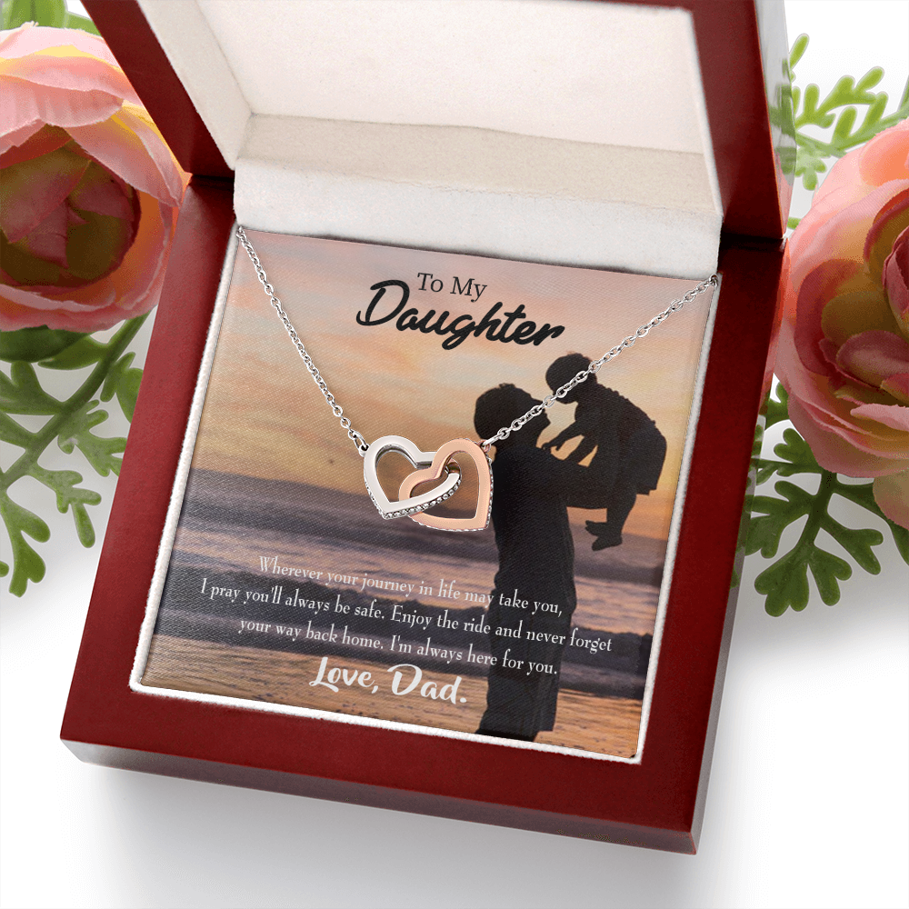 To My Daughter Always Here For You From Dad Inseparable Necklace-Express Your Love Gifts