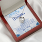 To My Daughter Always in Dad's Heart Forever Necklace w Message Card-Express Your Love Gifts