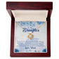 To My Daughter Always in Dad's Heart Infinity Knot Necklace Message Card-Express Your Love Gifts