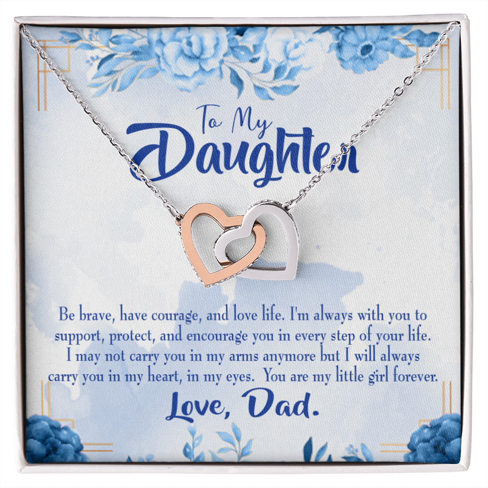 To My Daughter Always in Dad's Heart Inseparable Necklace-Express Your Love Gifts