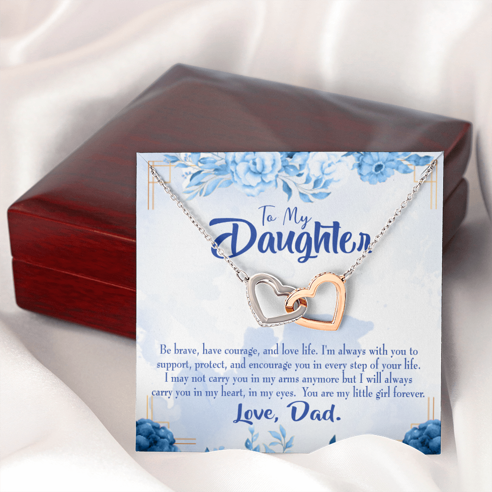 To My Daughter Always in Dad's Heart Inseparable Necklace-Express Your Love Gifts