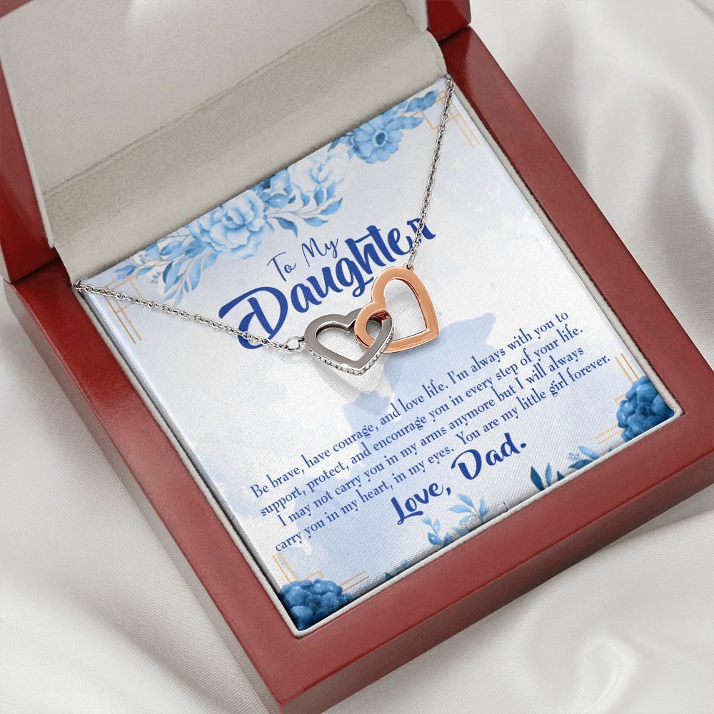 To My Daughter Always in Dad's Heart Inseparable Necklace-Express Your Love Gifts