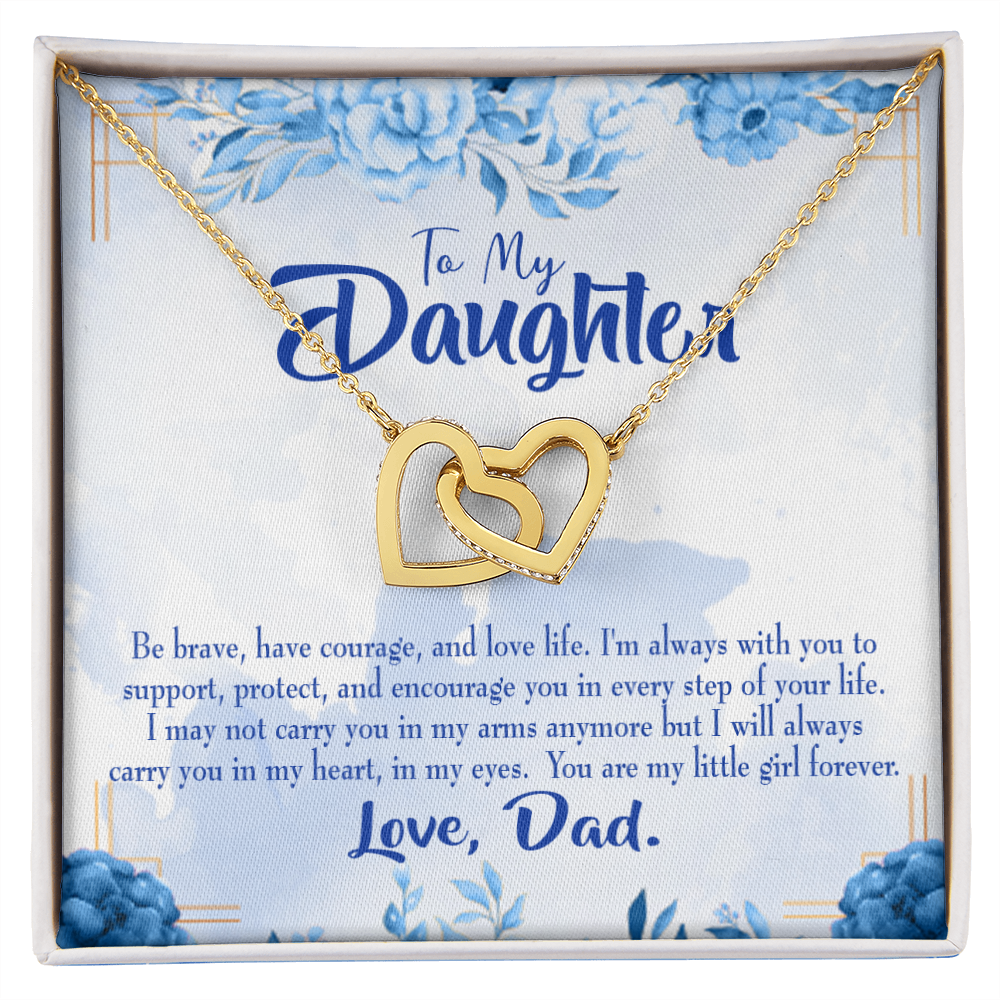To My Daughter Always in Dad's Heart Inseparable Necklace-Express Your Love Gifts