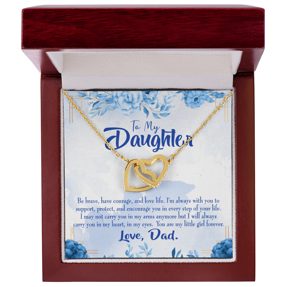 To My Daughter Always in Dad's Heart Inseparable Necklace-Express Your Love Gifts