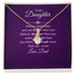 To My Daughter Always Remember Alluring Ribbon Necklace Message Card-Express Your Love Gifts