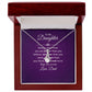 To My Daughter Always Remember Alluring Ribbon Necklace Message Card-Express Your Love Gifts