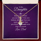 To My Daughter Always Remember Alluring Ribbon Necklace Message Card-Express Your Love Gifts