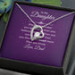 To My Daughter Always Remember Forever Necklace w Message Card-Express Your Love Gifts