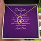 To My Daughter Always Remember Forever Necklace w Message Card-Express Your Love Gifts