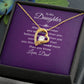 To My Daughter Always Remember Forever Necklace w Message Card-Express Your Love Gifts