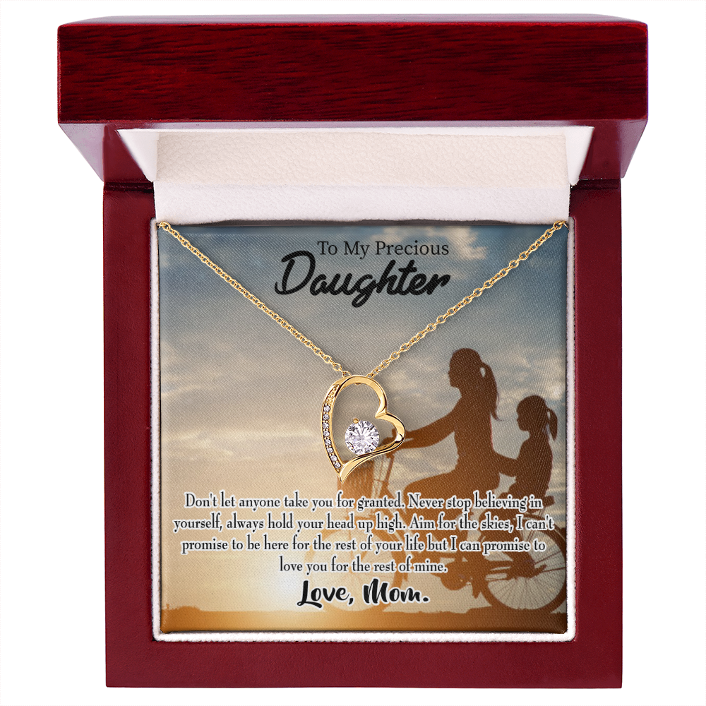 To My Daughter Always There for You From Mom Forever Necklace w Message Card-Express Your Love Gifts