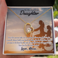 To My Daughter Always There for You From Mom Forever Necklace w Message Card-Express Your Love Gifts