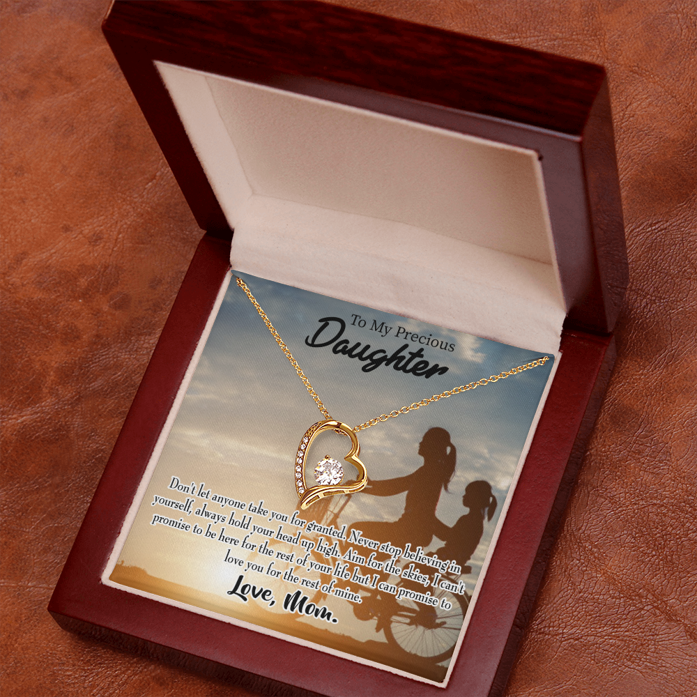 To My Daughter Always There for You From Mom Forever Necklace w Message Card-Express Your Love Gifts