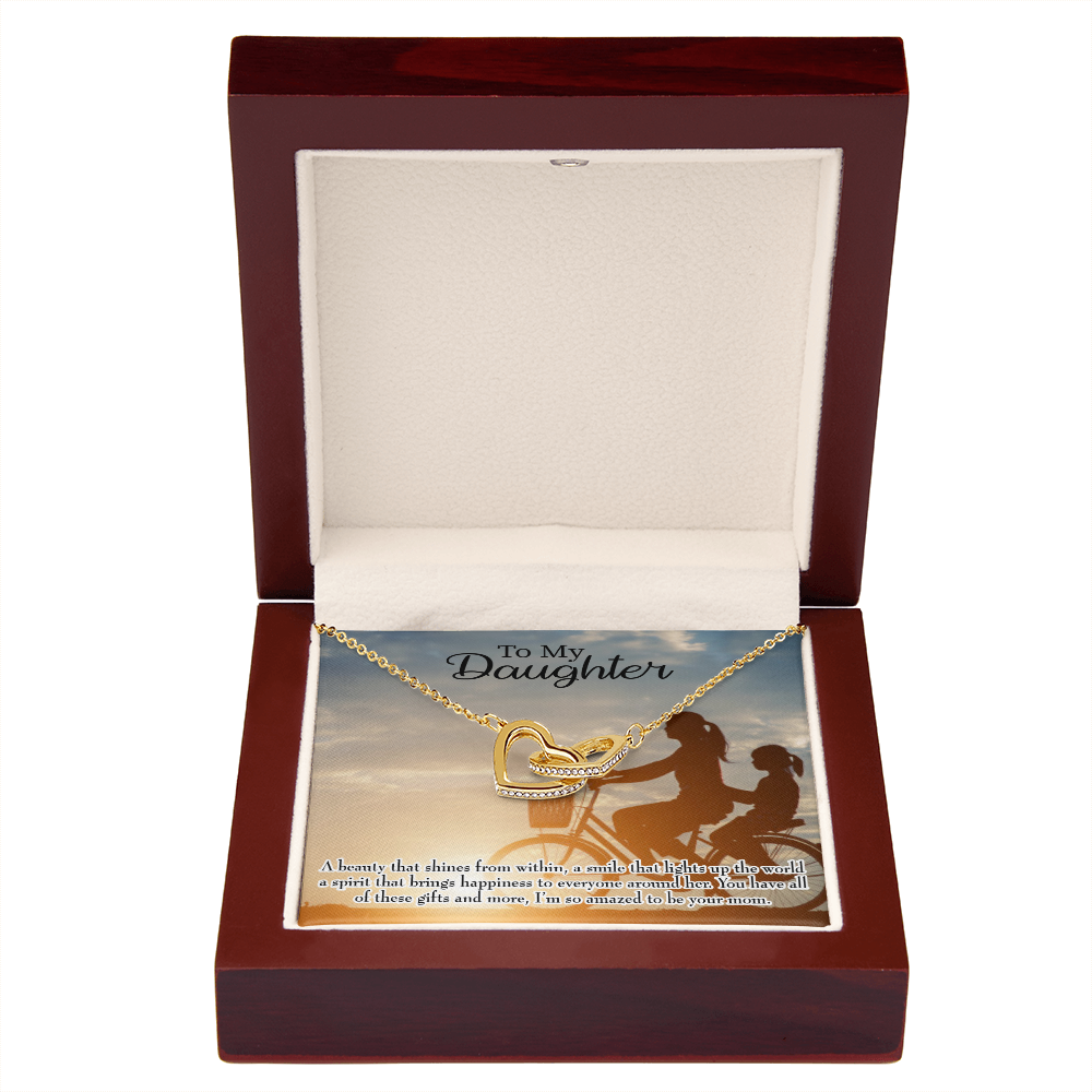 To My Daughter Amazed to Be Your Mom Inseparable Necklace-Express Your Love Gifts