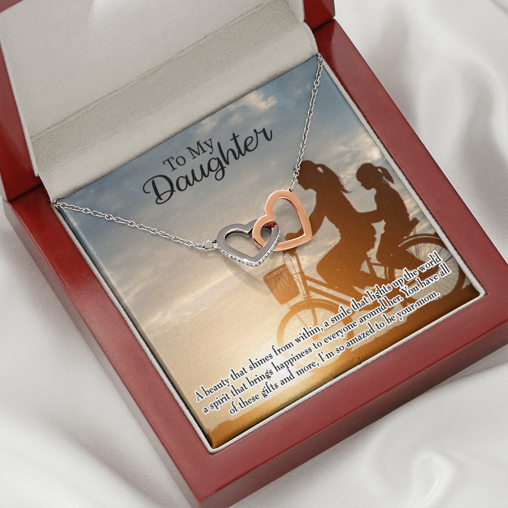 To My Daughter Amazed to Be Your Mom Inseparable Necklace-Express Your Love Gifts