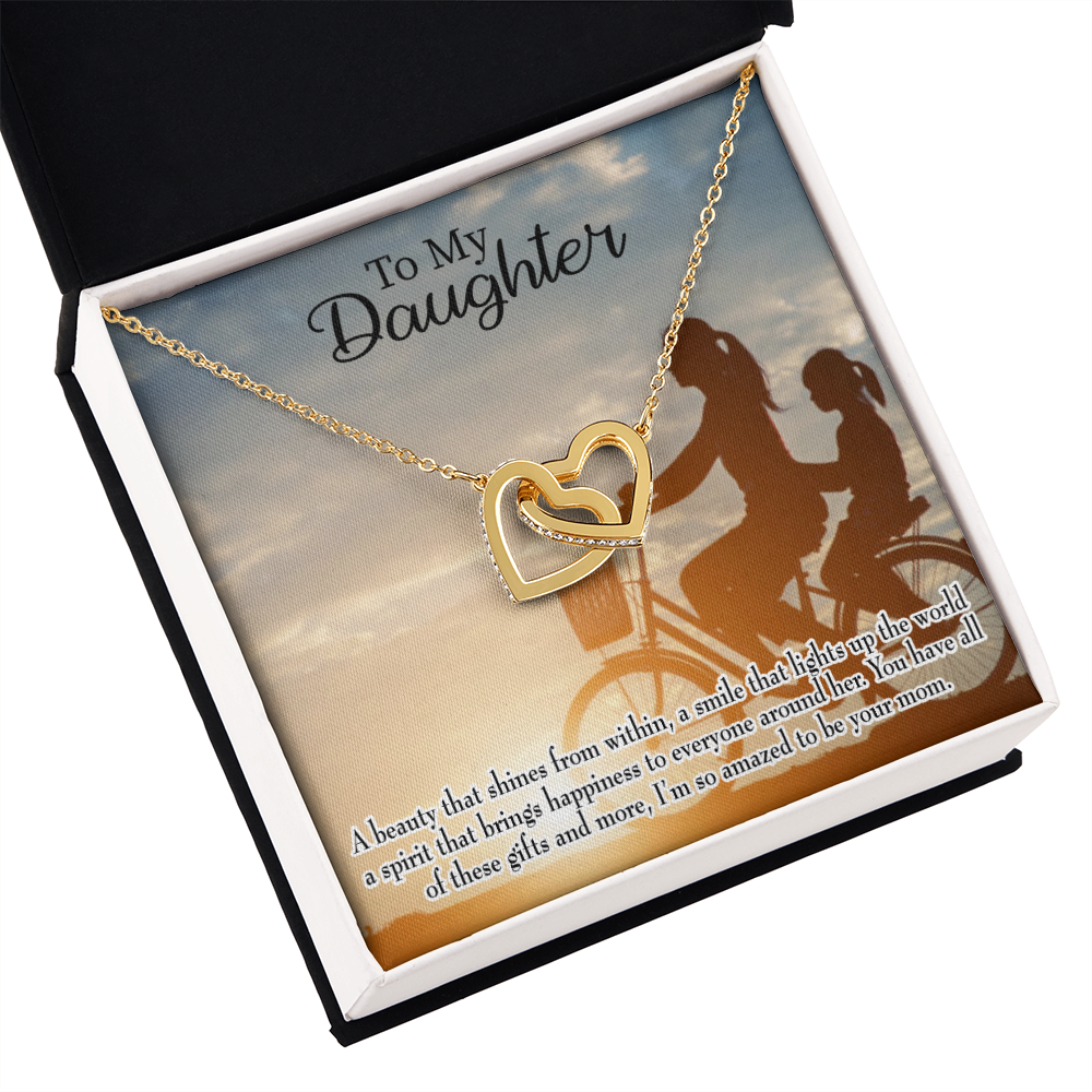 To My Daughter Amazed to Be Your Mom Inseparable Necklace-Express Your Love Gifts