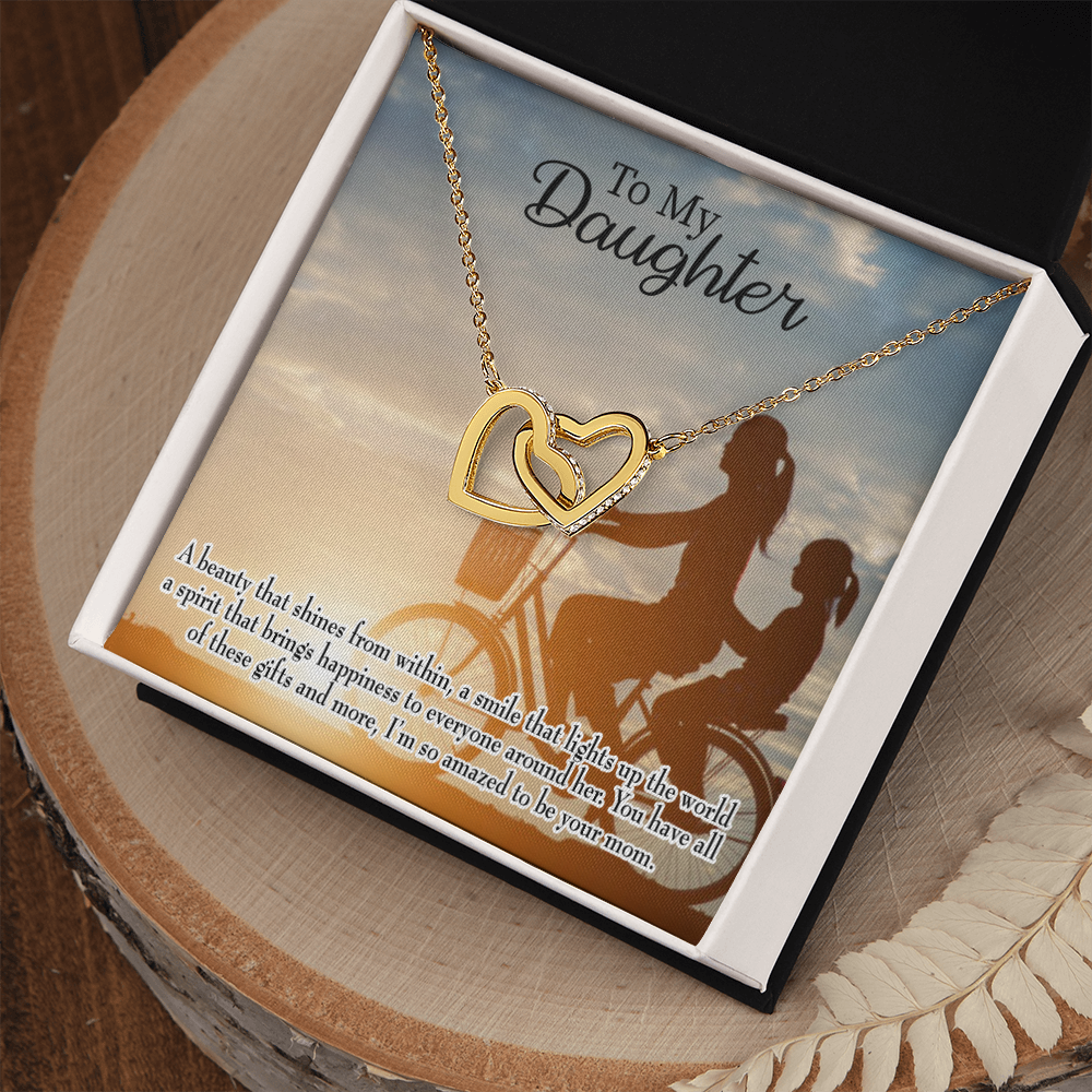 To My Daughter Amazed to Be Your Mom Inseparable Necklace-Express Your Love Gifts