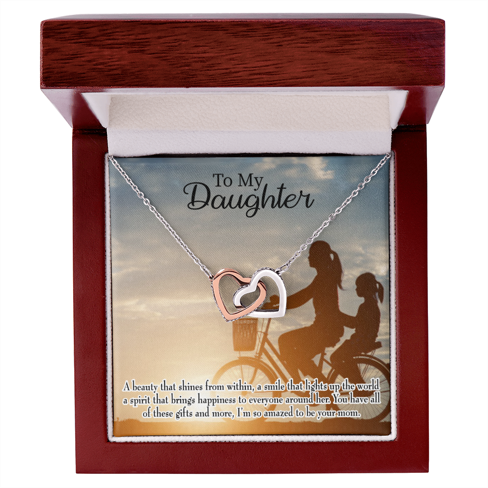 To My Daughter Amazed to Be Your Mom Inseparable Necklace-Express Your Love Gifts